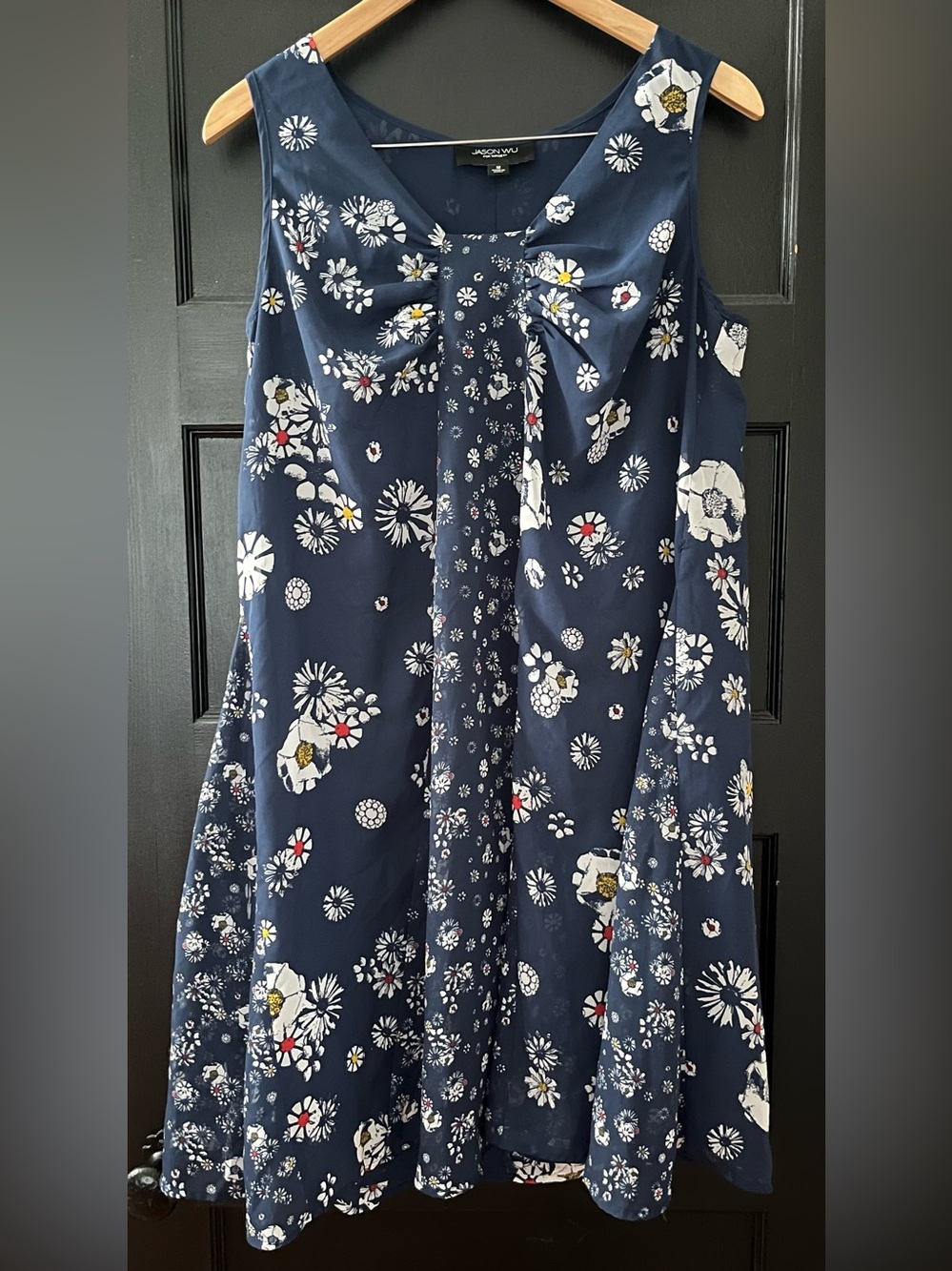 Jason Wu For Target Blue Chiffon Daisy Dress Sleeveless Lightweight Flowy Sz M